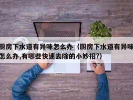 厨房下水道有异味怎么办（厨房下水道有异味怎么办,有哪些快速去除的小妙招?）